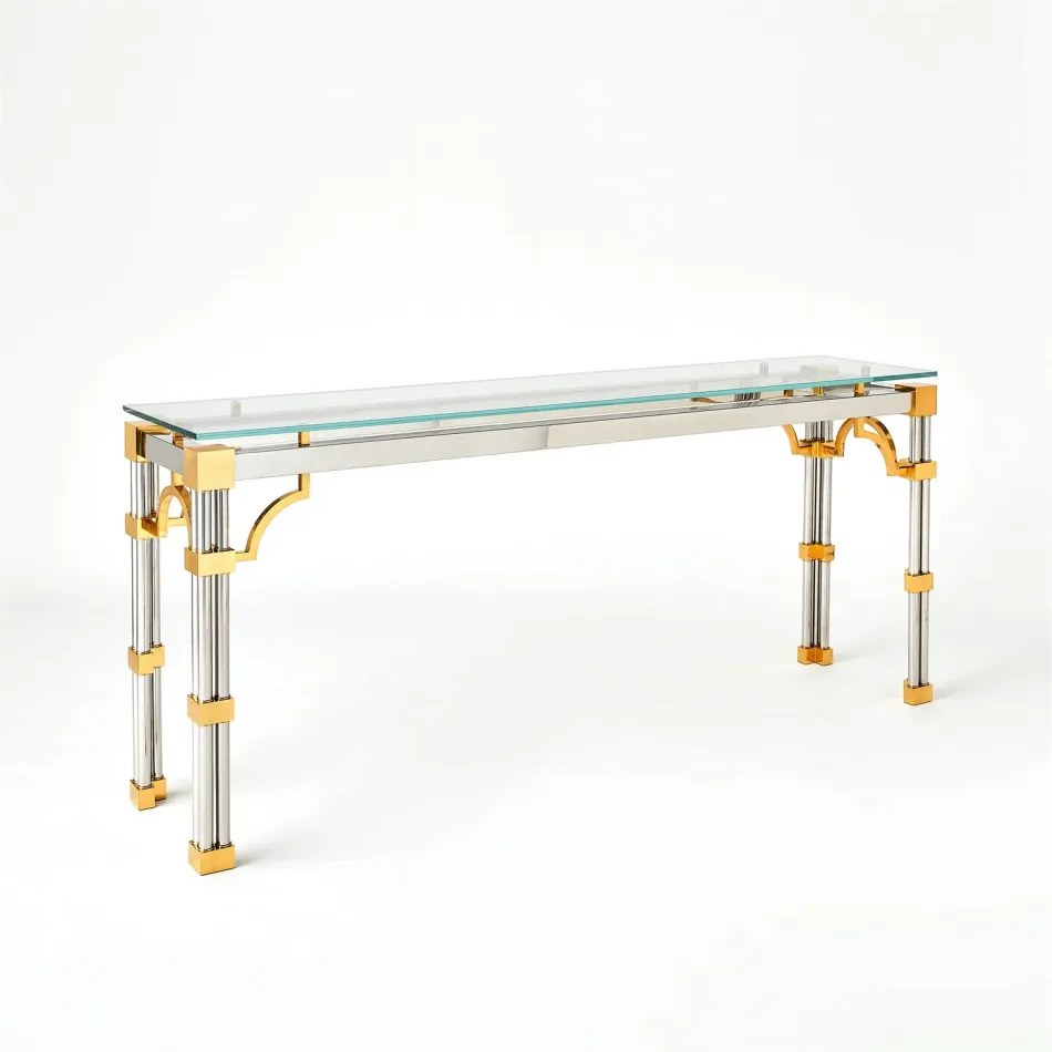 Tri Column Console Table