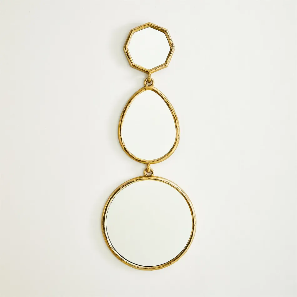 Cascade Mirror B Shiny Brass