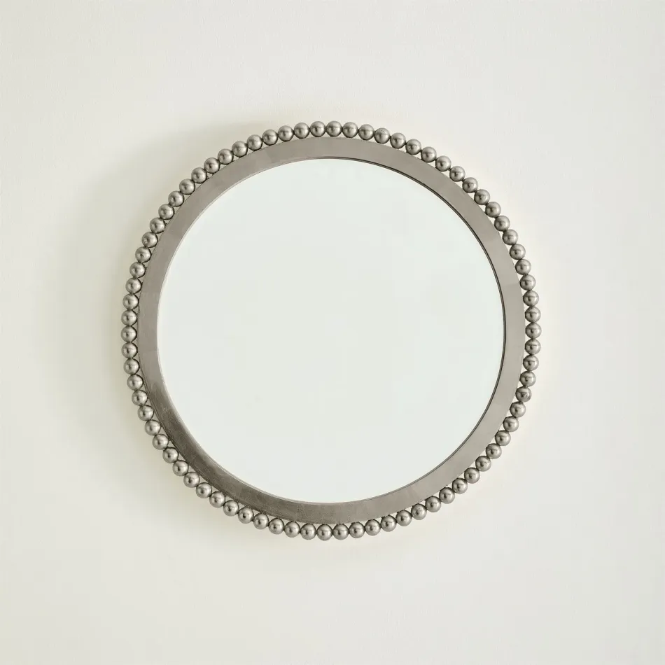 Ball Bearing Mirror Silver Leaf Small