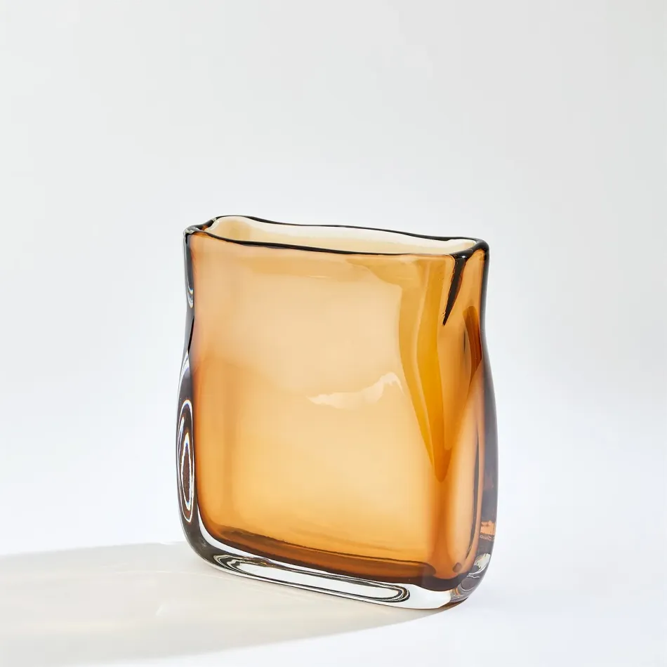 Soft Rectangle Vase Dark Amber