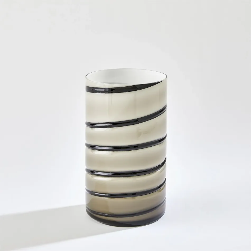 Twirl Vase Amber/White Small