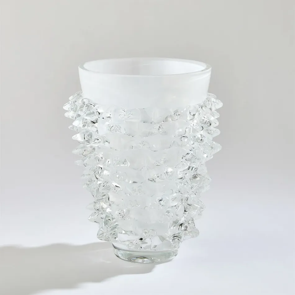 Porcupine Vase White Tall