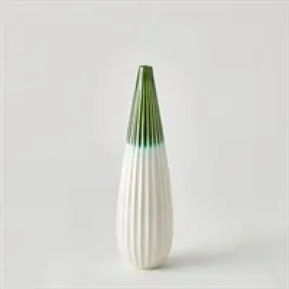 Furrow Taper Vase Emerald Small