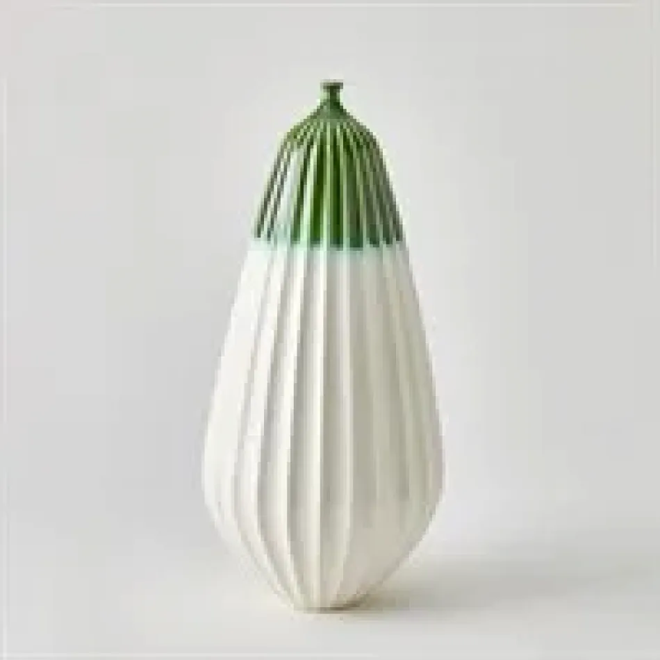 Furrow Vase Emerald Large