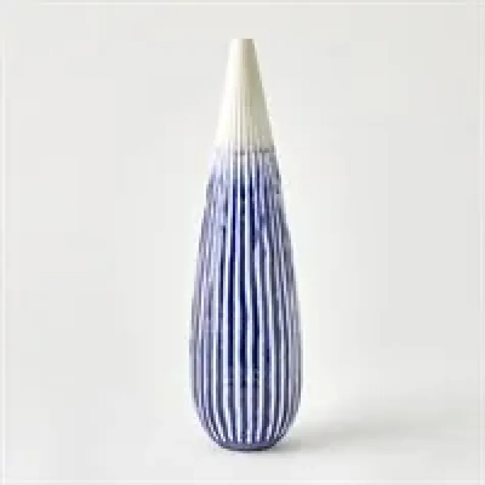 Furrow Taper Vase Cobalt Large