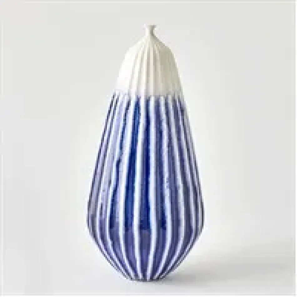 Furrow Vase Cobalt Large