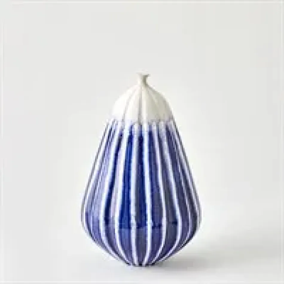 Furrow Vase Cobalt Small