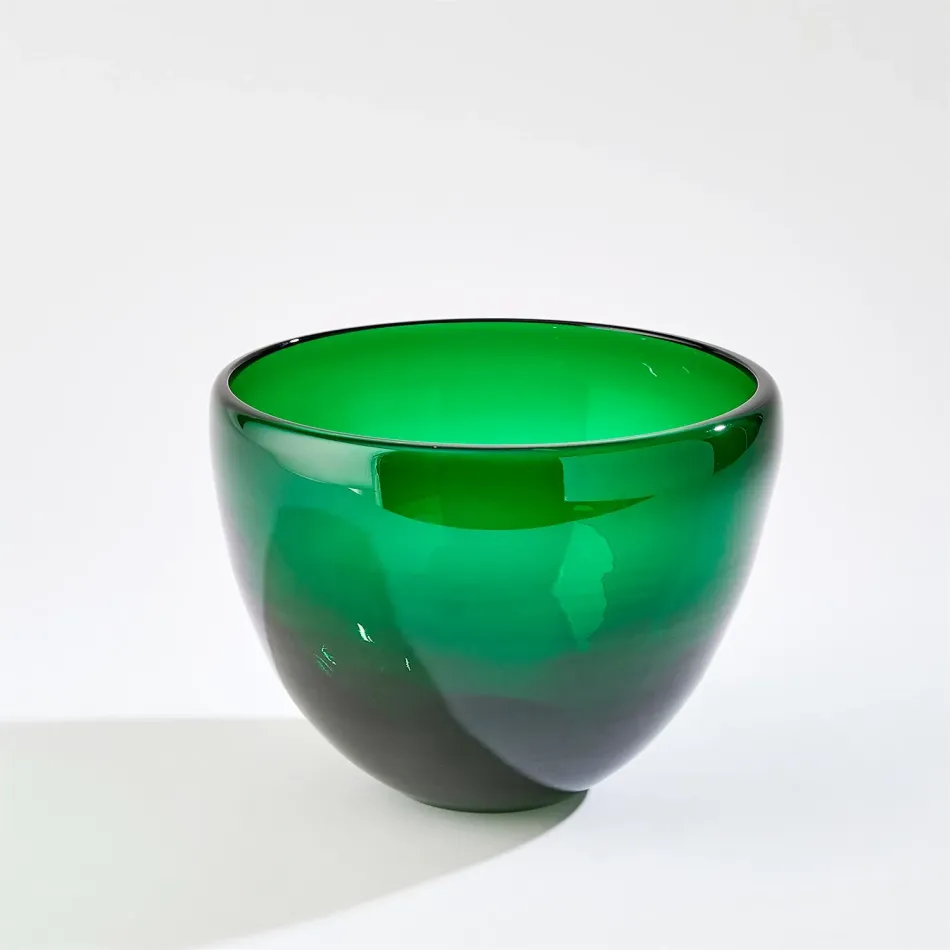 Thick Glass Bowl Emerald