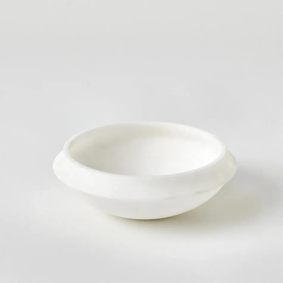 Cove Edge Alabaster Bowl White Small