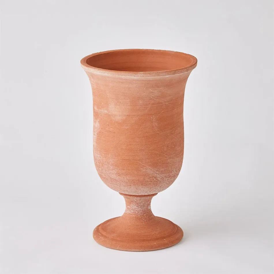 Villa Chalice Vase Terracotta Small