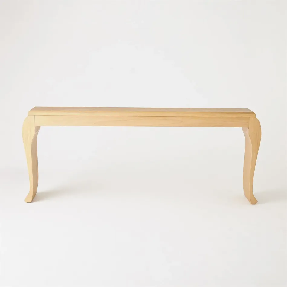 Sliced Cabriole Console Oak