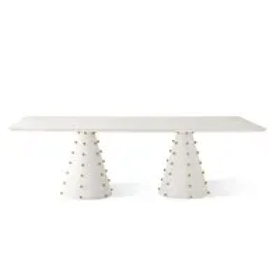 Spheres Rectangle Dining Table White