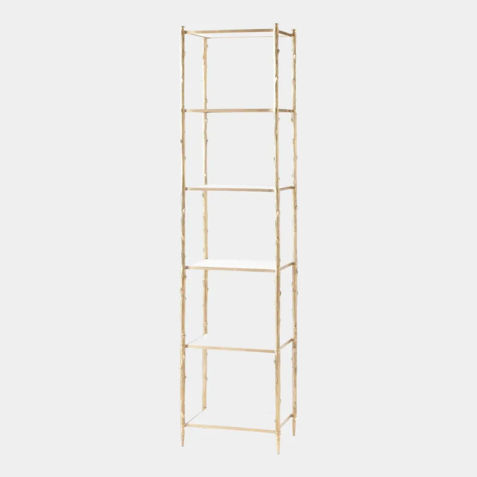 Arbor Brass/White Marble Etagere