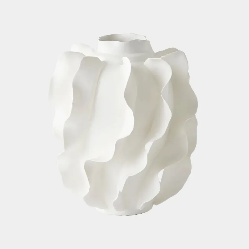 Folios Matte White Vase