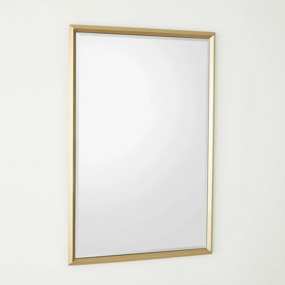 Reeves Brass Rectangular Mirror Small