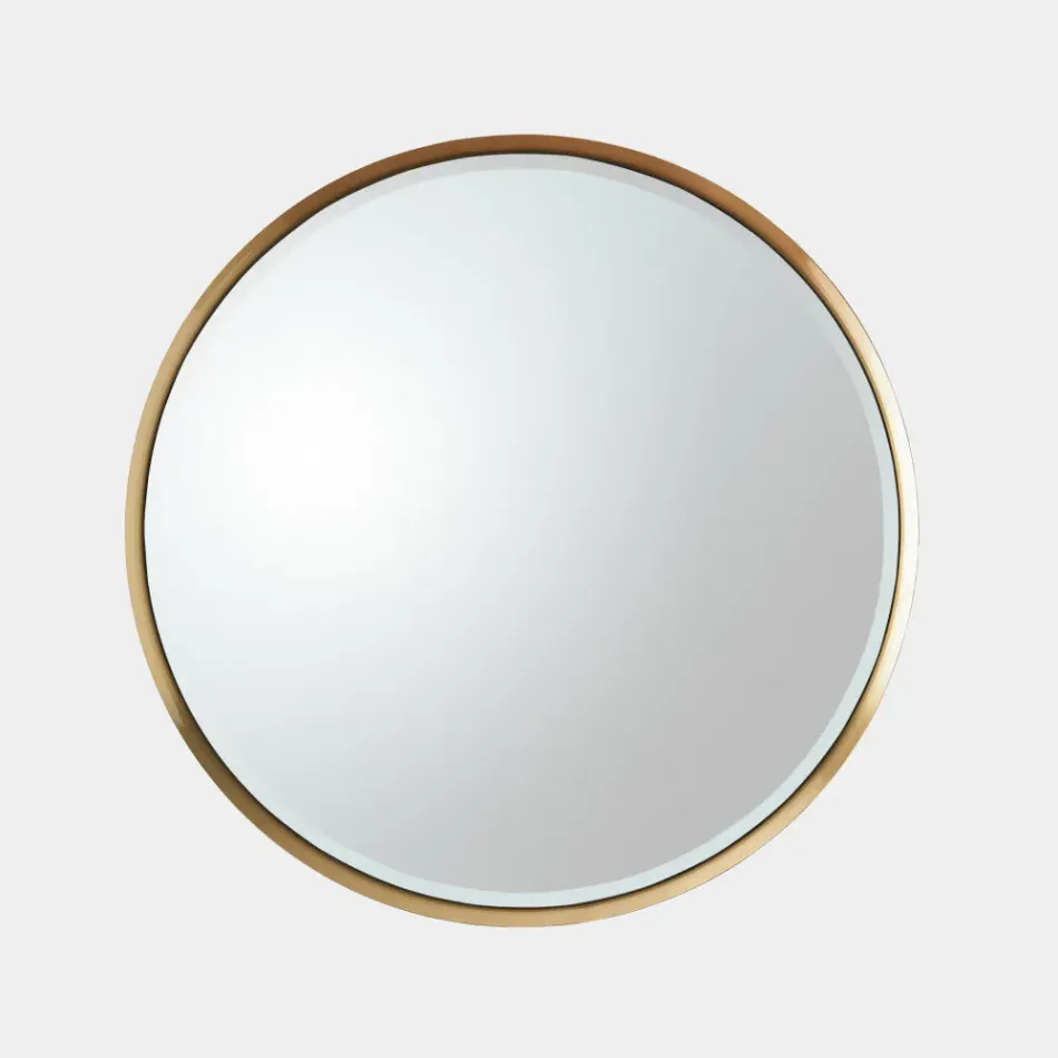 Hudson Brass Round Mirror