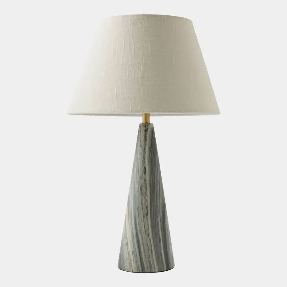 K'Lee Gray Conical Lamp 33"H x 20"W x 20"D
