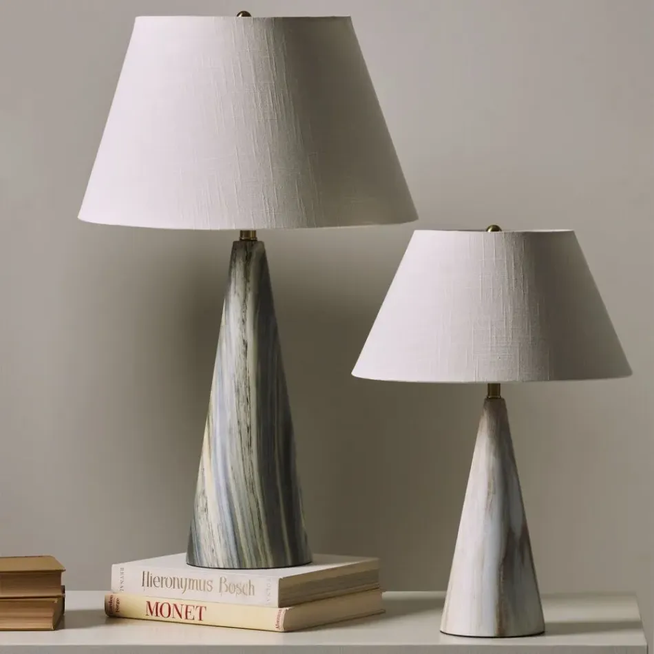 K'Lee Gray Conical Lamp