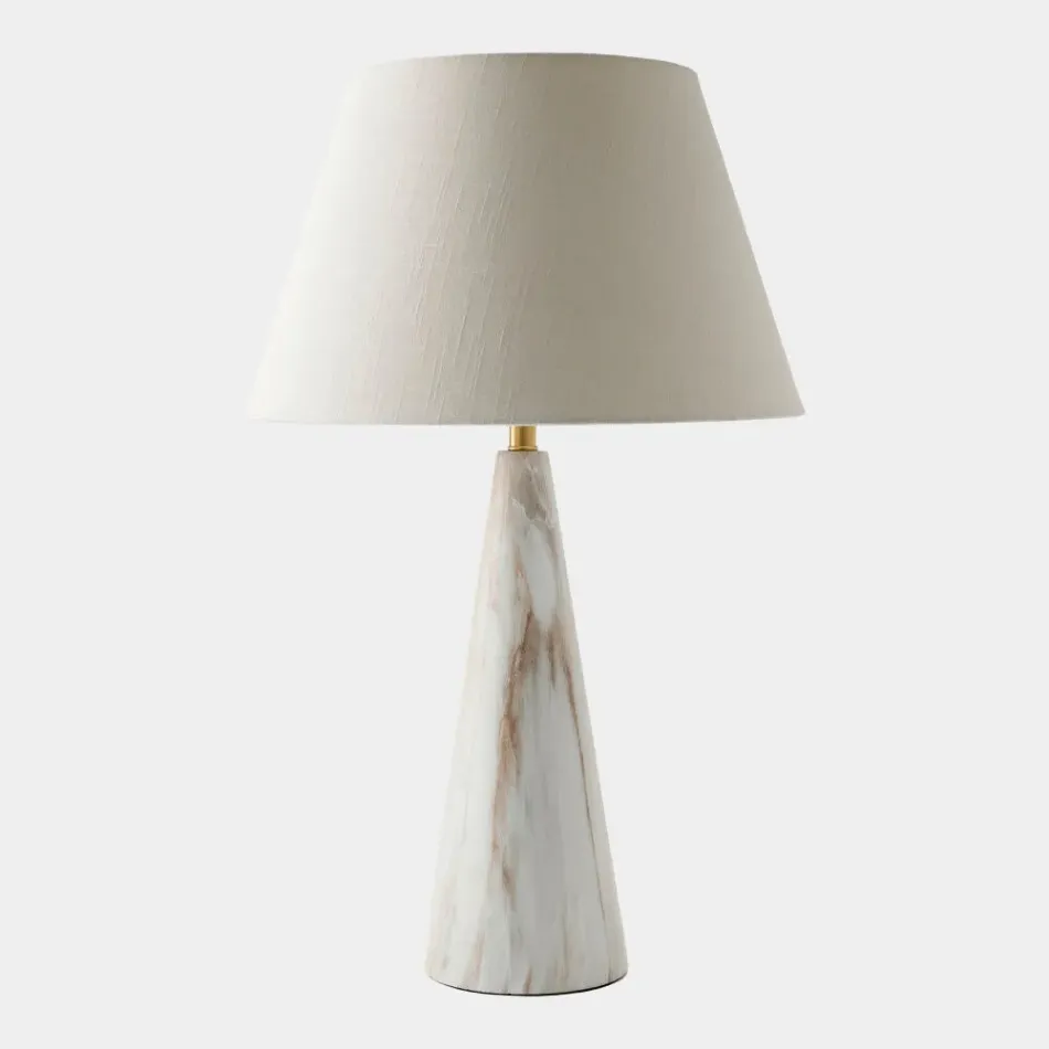 K'Lee Beige Conical Lamp 33"H x 20"W x 20"D