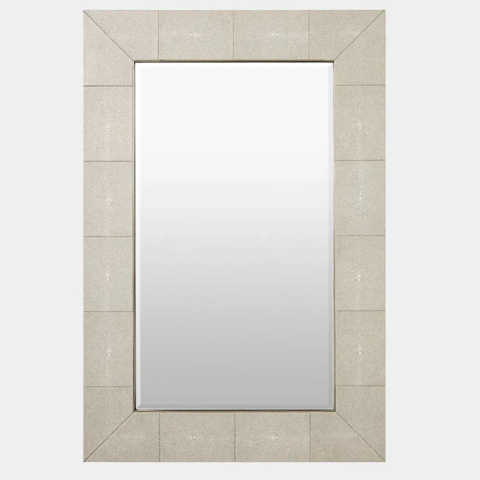 Manta Ivory Shagreen Rectangular Mirror