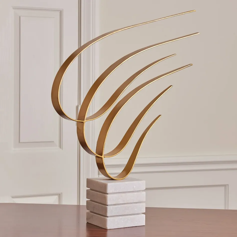 Swoosh Sculpture Gold