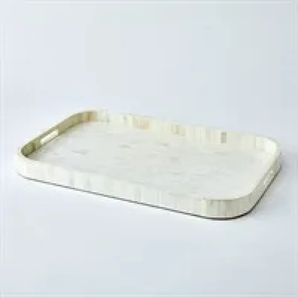 Super Ellipse Tray - White Bone
