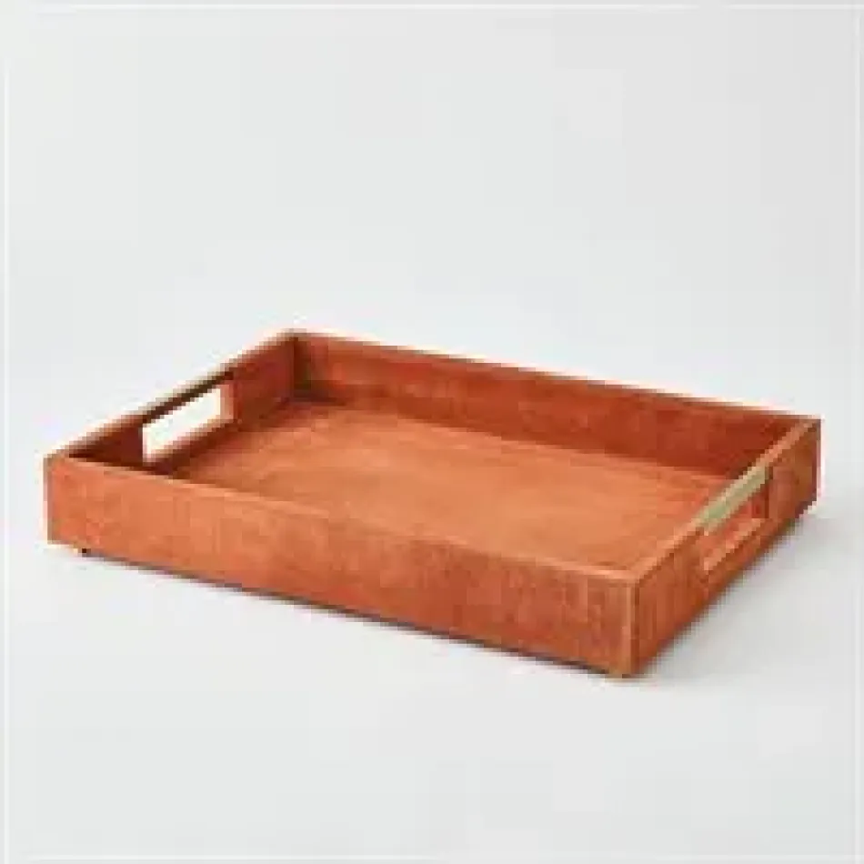 Posh Tray - Rust Suede - Large