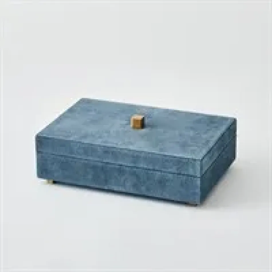 Posh Box - Dusty Blue Suede - Small