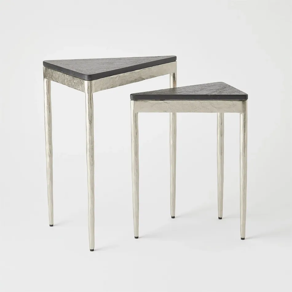 S/2 Triangular Nesting Tables - Nickel