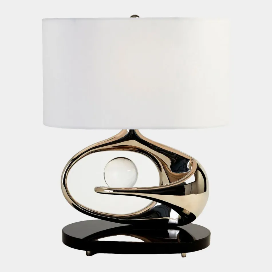 Orbit Nickel Lamp