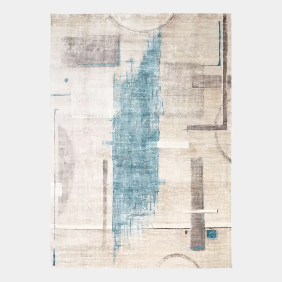 Liberty Geometric Blue Art Rug