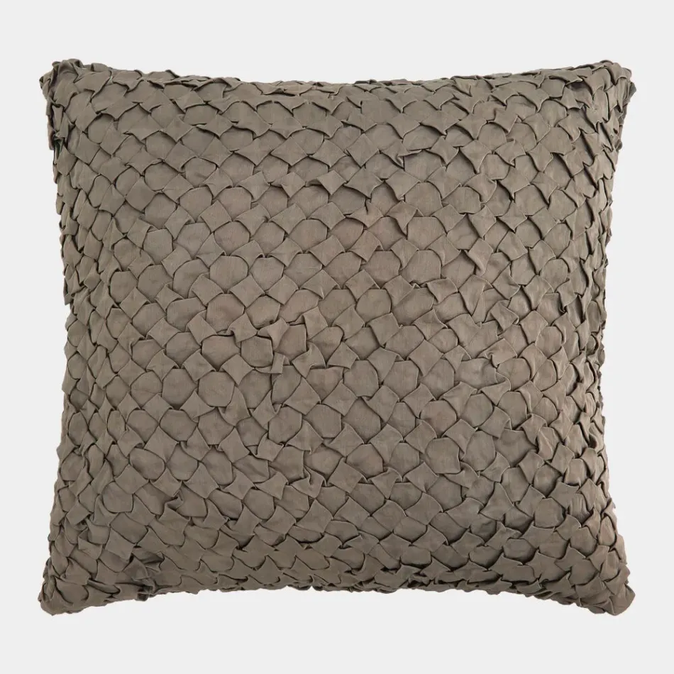 Diamond Ruche Gray Pillow