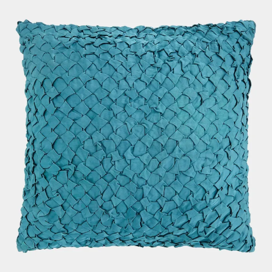 Diamond Ruche Dusty Blue Pillow