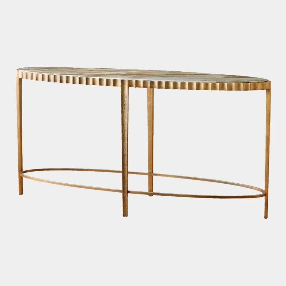 Liberty Vintage Brass/Gold Marble Console