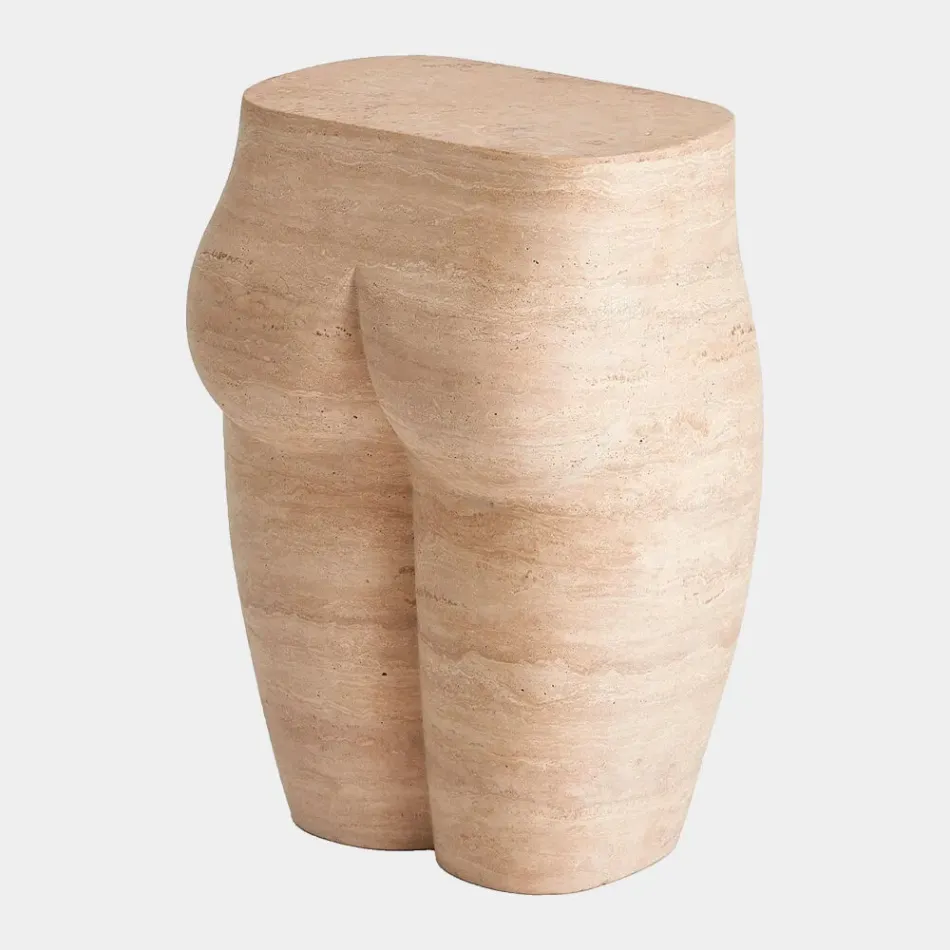 L'Homme Travertine Stool