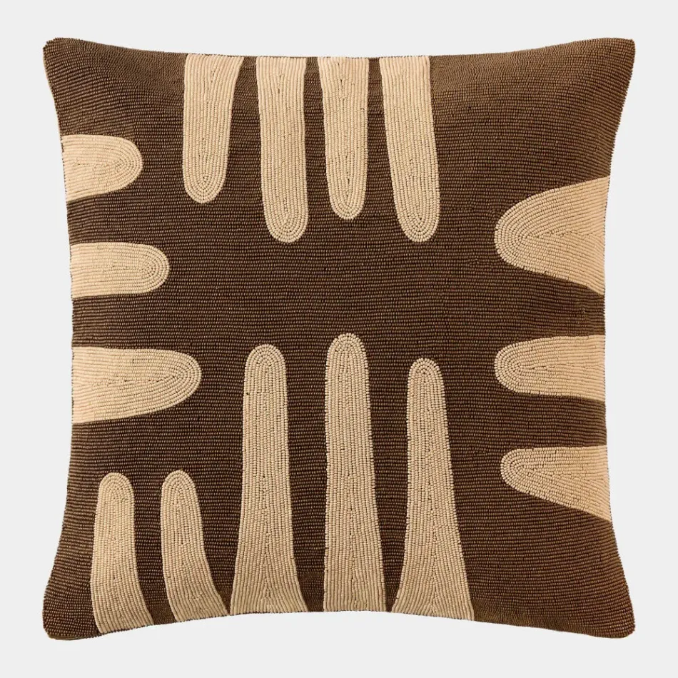 Carthago Pass-Sepia Beaded Pillow