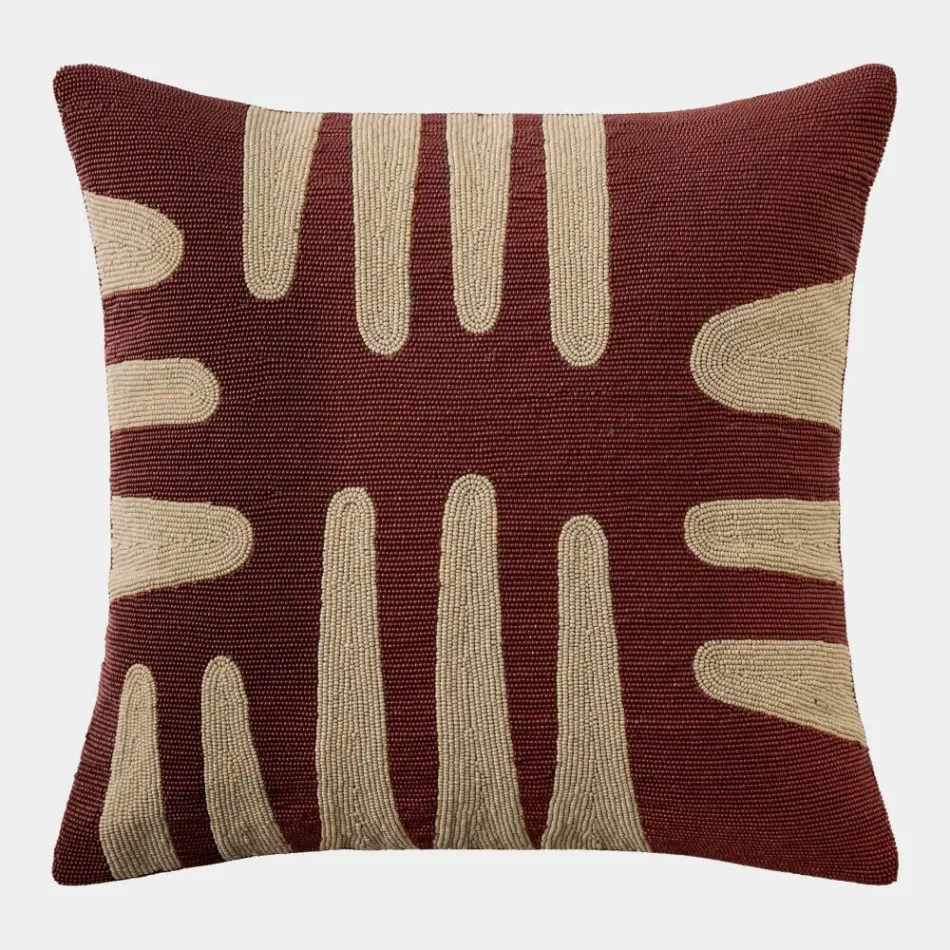 Carthago Pass-Cinnabar Beaded Pillow