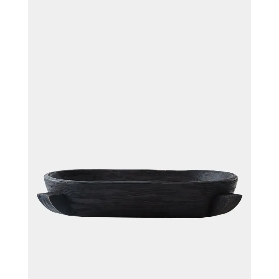 Rafi Ebonized Dome Bowl 4"H x 12"W x 24"D