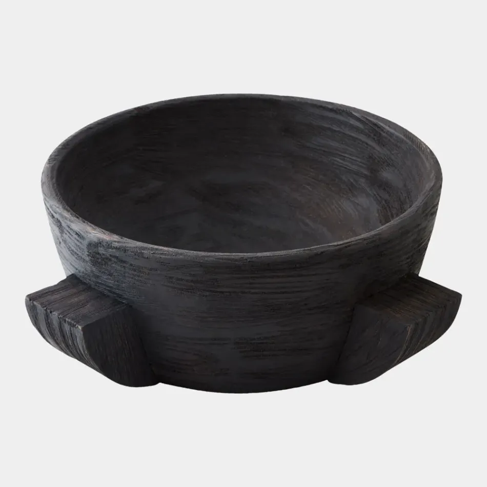 Rafi Ebonized Dome Bowl 6"H x 17"W x 17"D