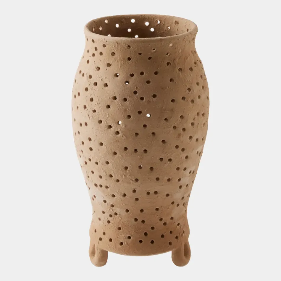 Yassine Beige Candle Holder Large