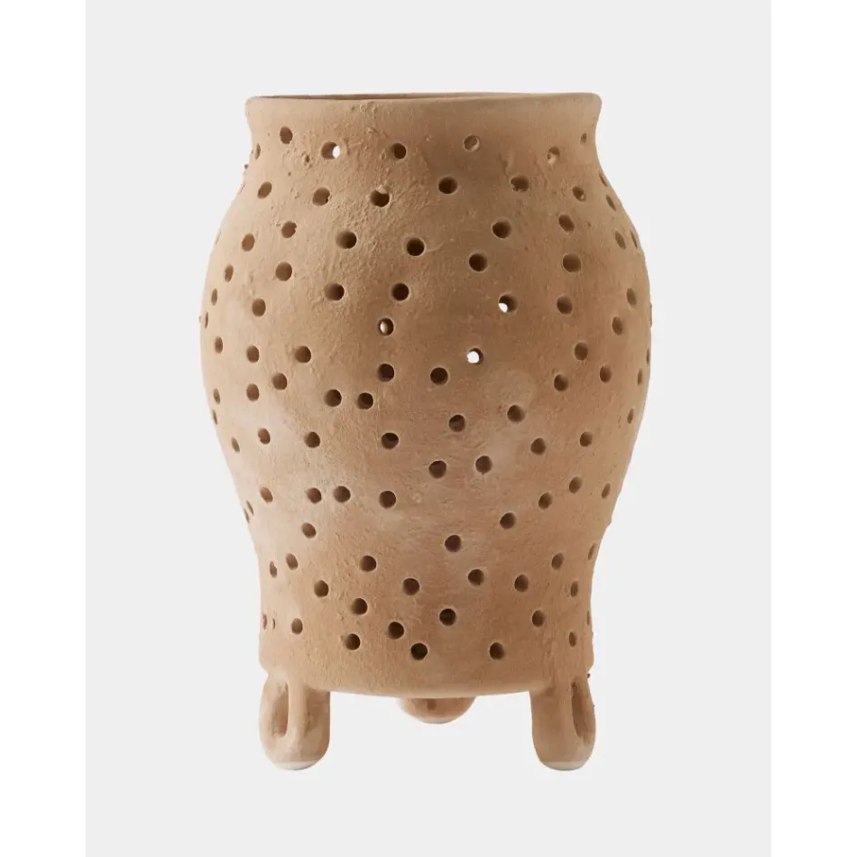Yassine Beige Candle Holder Small