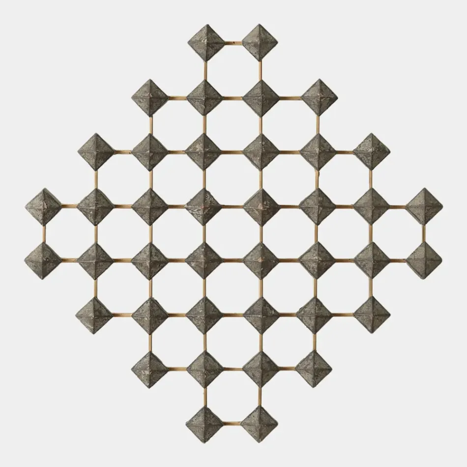 Ramus Wood/Brass Wall Art Small