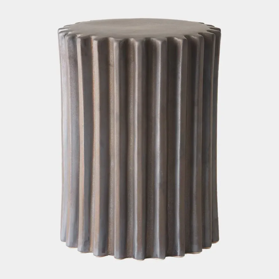 Perry Gear Matte Brown Stool 18"H x 13"W x 13"D