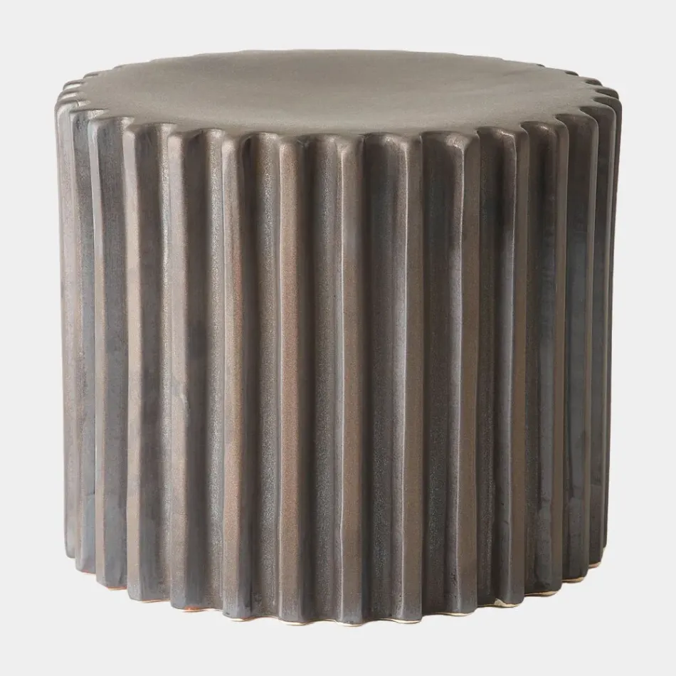 Perry Gear Matte Brown Stool 13"H x 16"W x 16"D