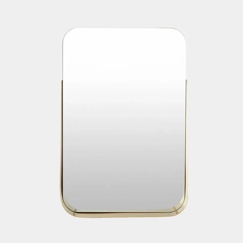 Tucker Brass Shelf Rectangular Mirror