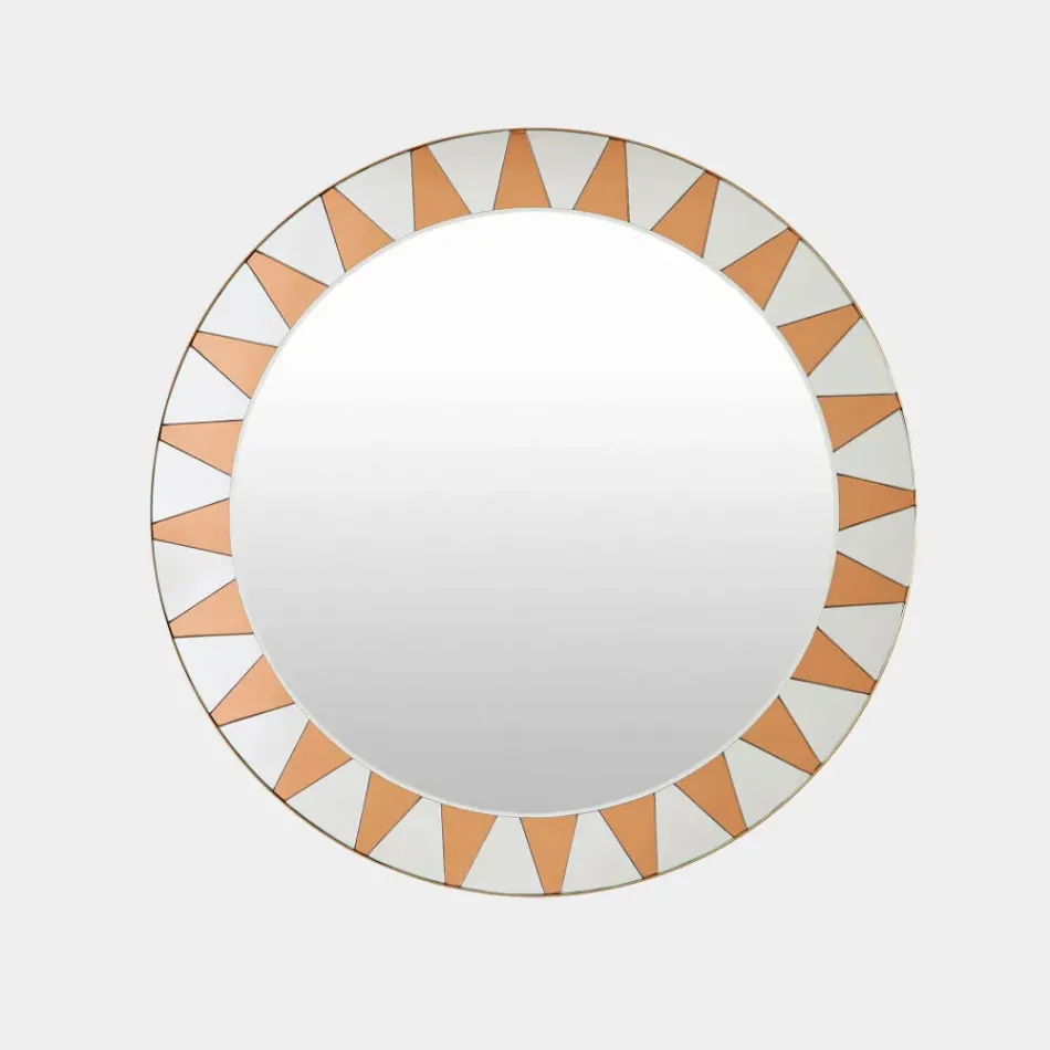 Sun Brass Round Mirror