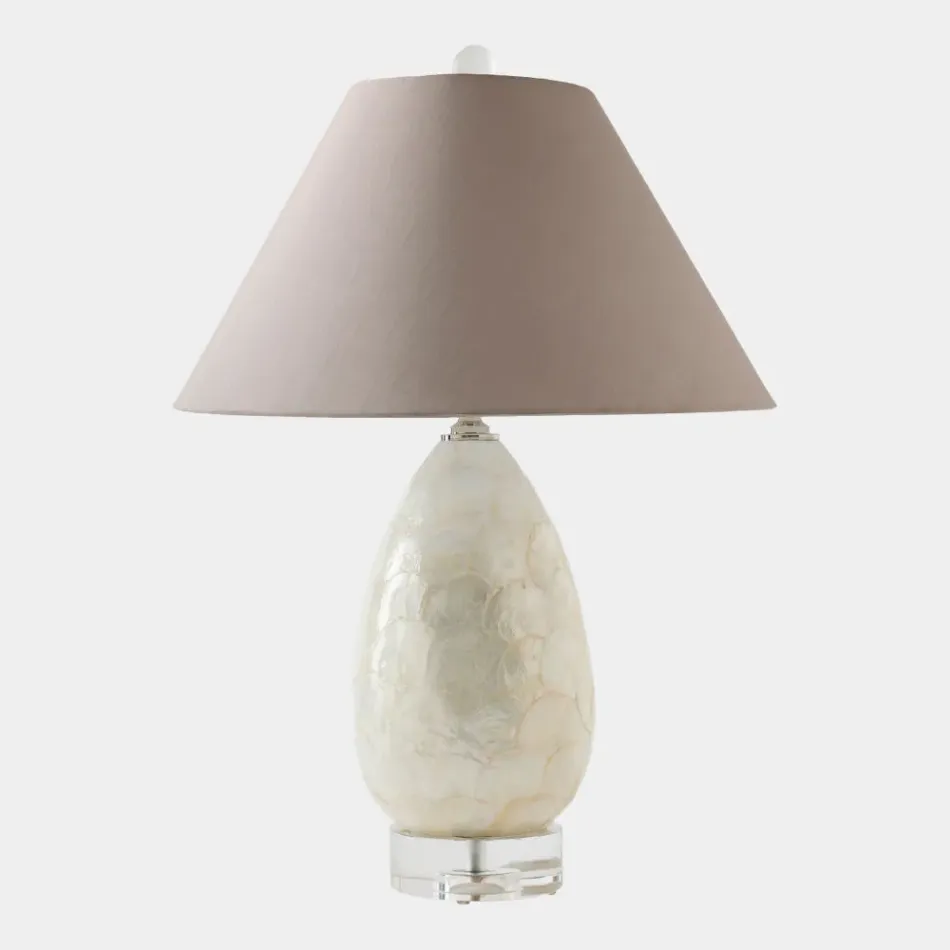 Lydia Abalone Gray Scaled Lamp
