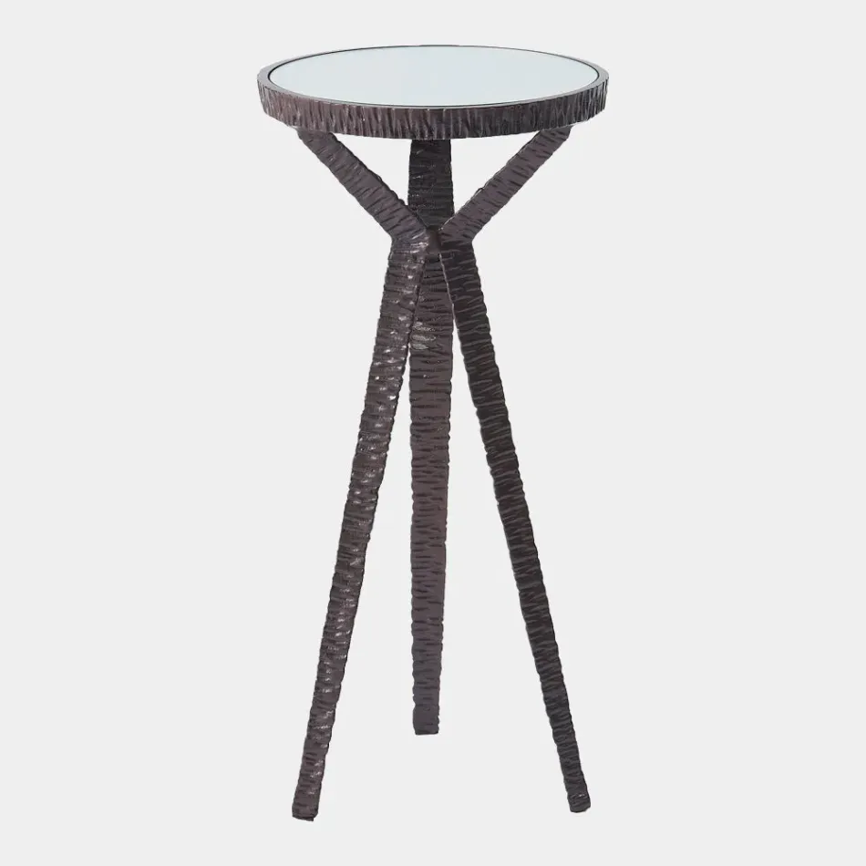 Gamgee Antique Bronze Round Drink Table Large