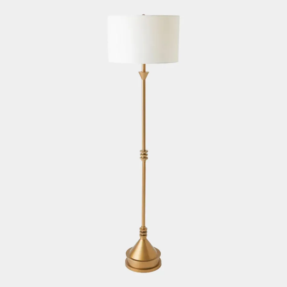 Gear Antique Brass Floor Lamp