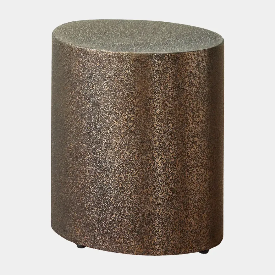 Arwen Champagne Texture Drum Table Small